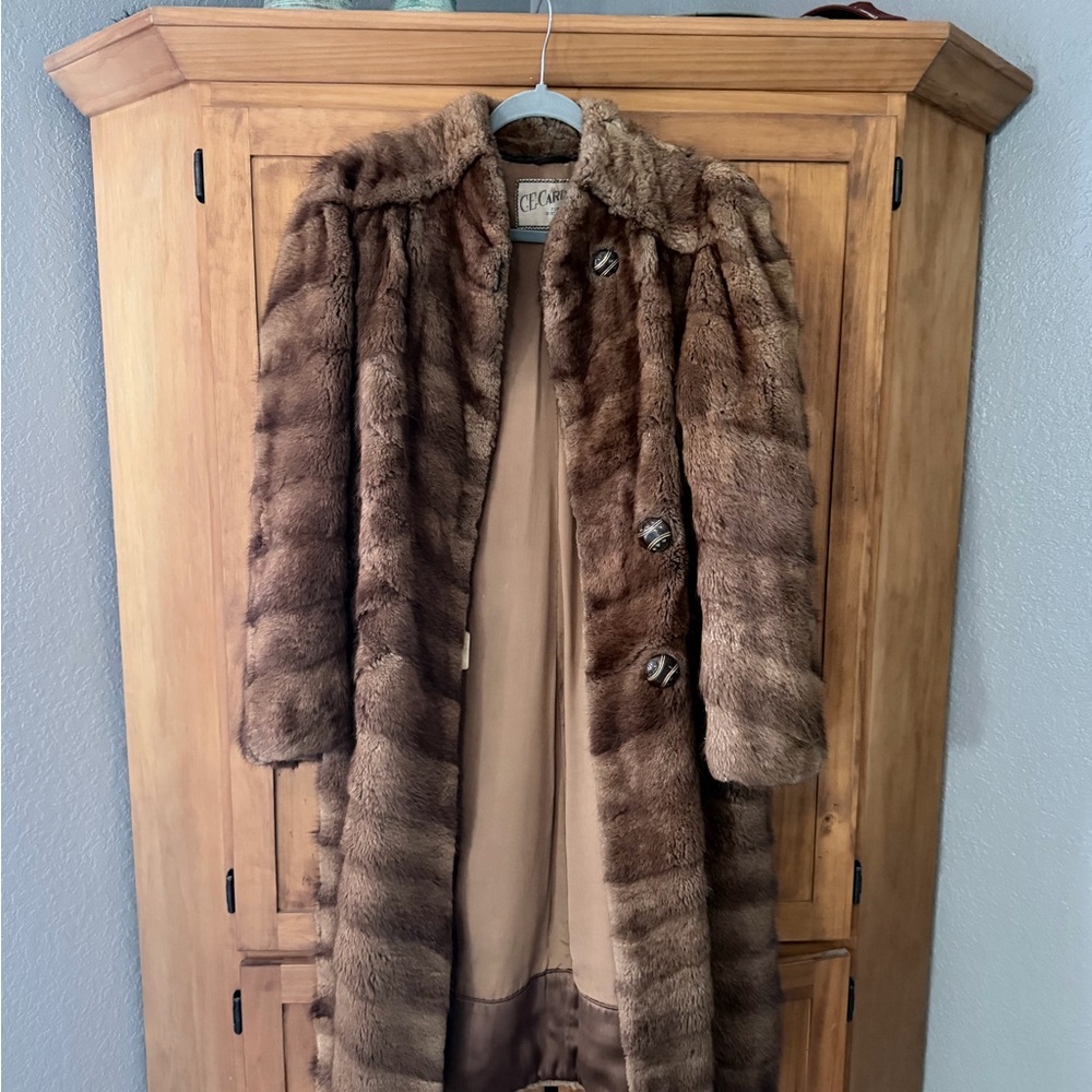 Vintage Brown Fur Coat